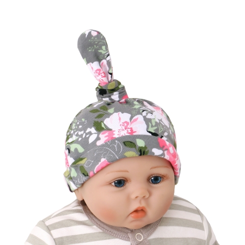 ニューデザイン 面白い帽子 ベビーの頭を守り 可愛い花柄 100%オーガニックコットン 新生児帽子